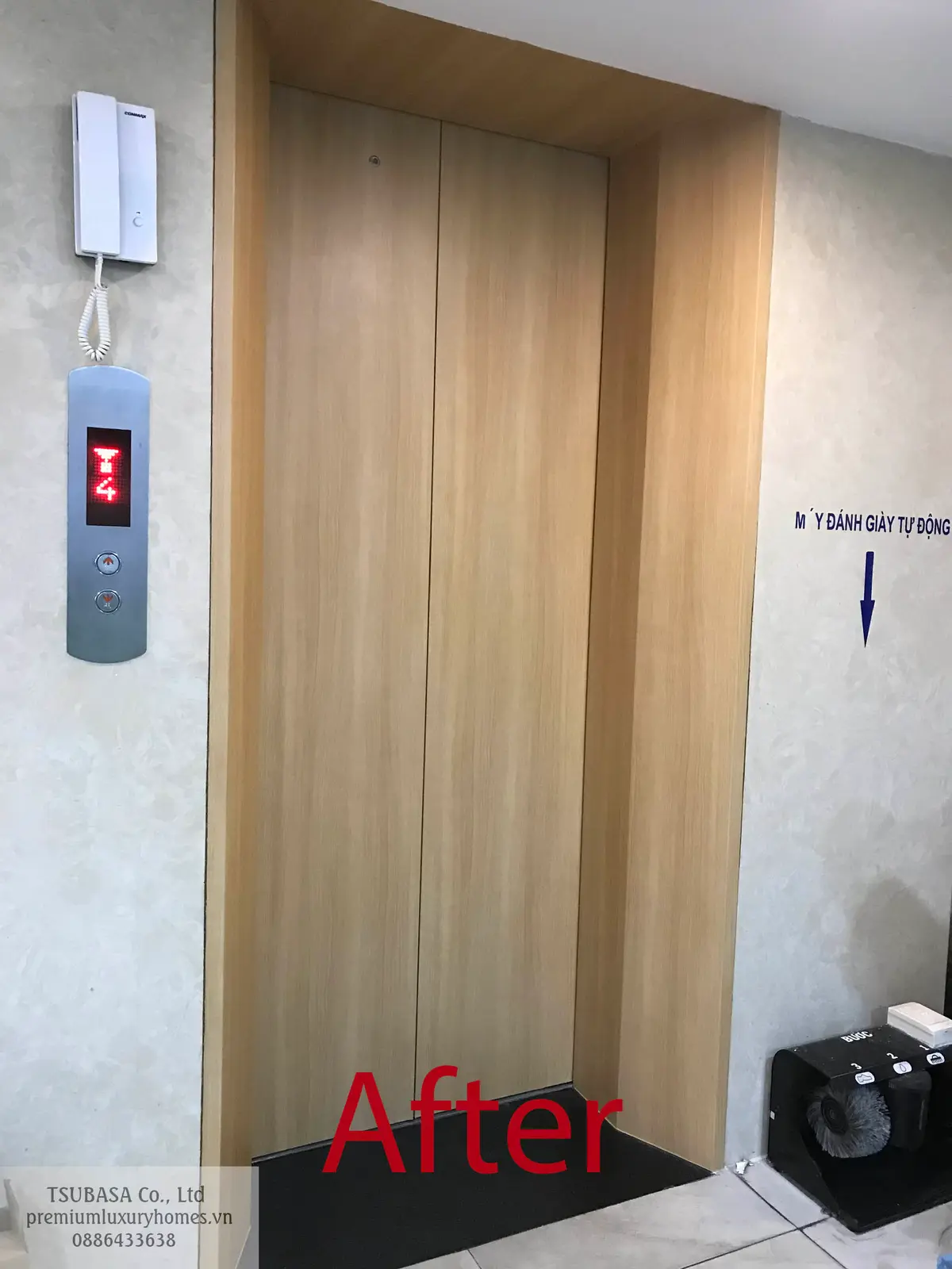 Dán film thang máy cho khách sạn Q - Gò Vấp